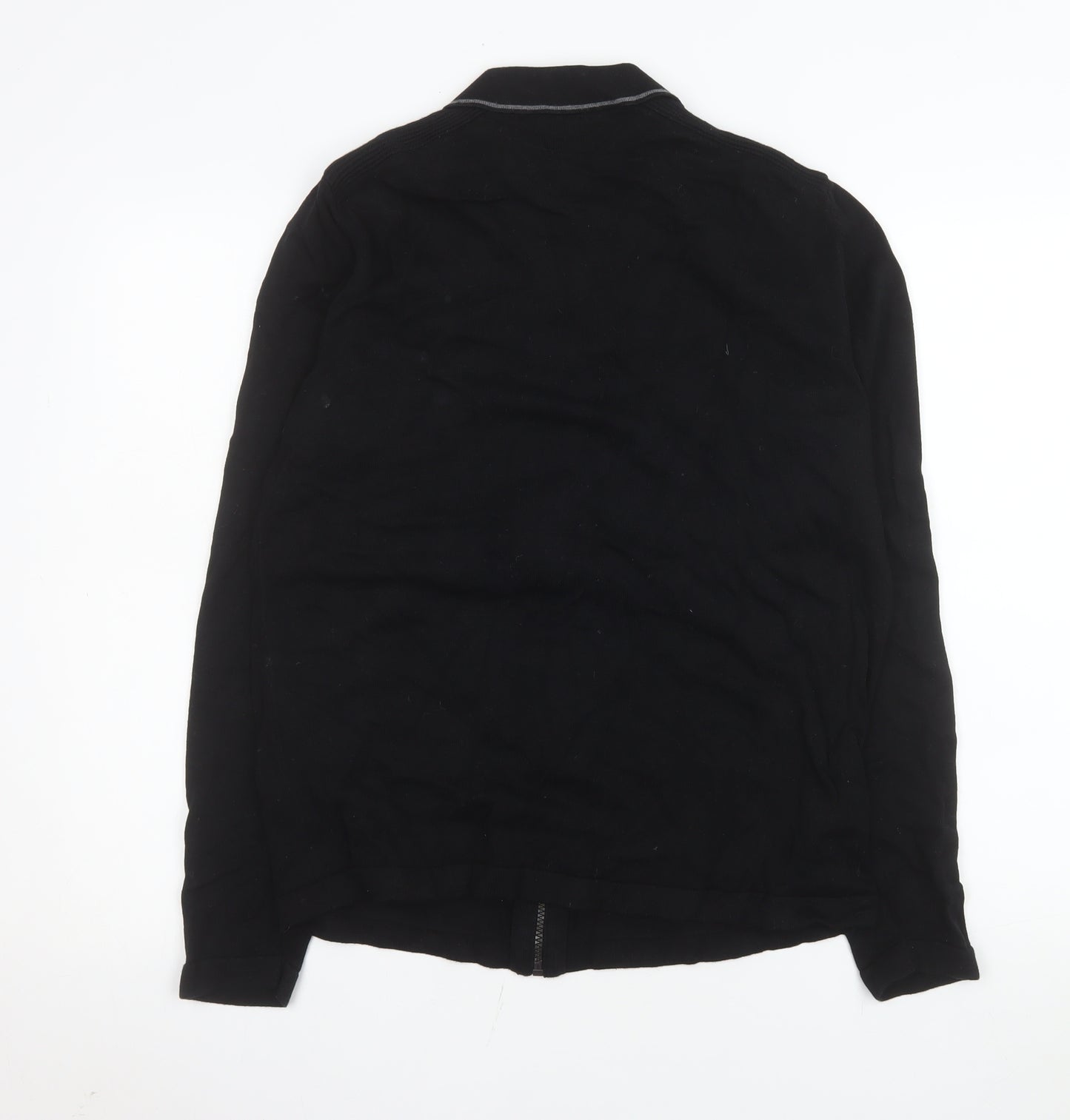 Threadbare Men's Black Cotton Full Zip Basic Jacket Size M