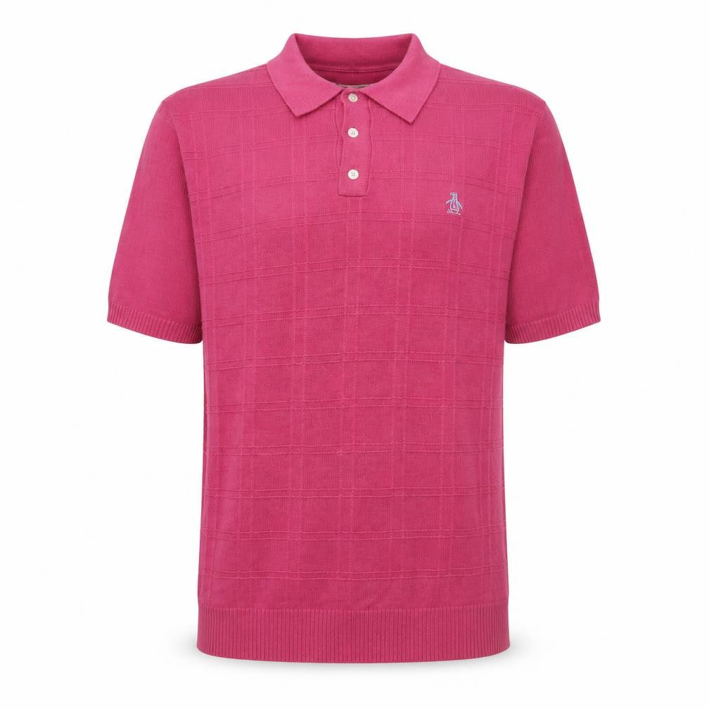 Vintage Penguin by Munsingwear Pink Men's L Cotton Polo Shirt