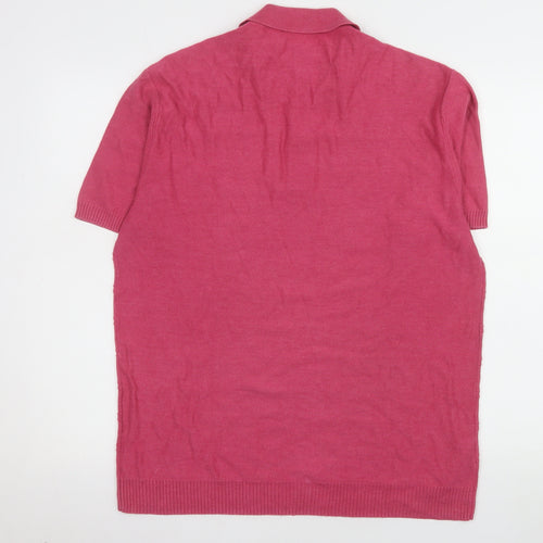 Vintage Penguin by Munsingwear Pink Men's L Cotton Polo Shirt