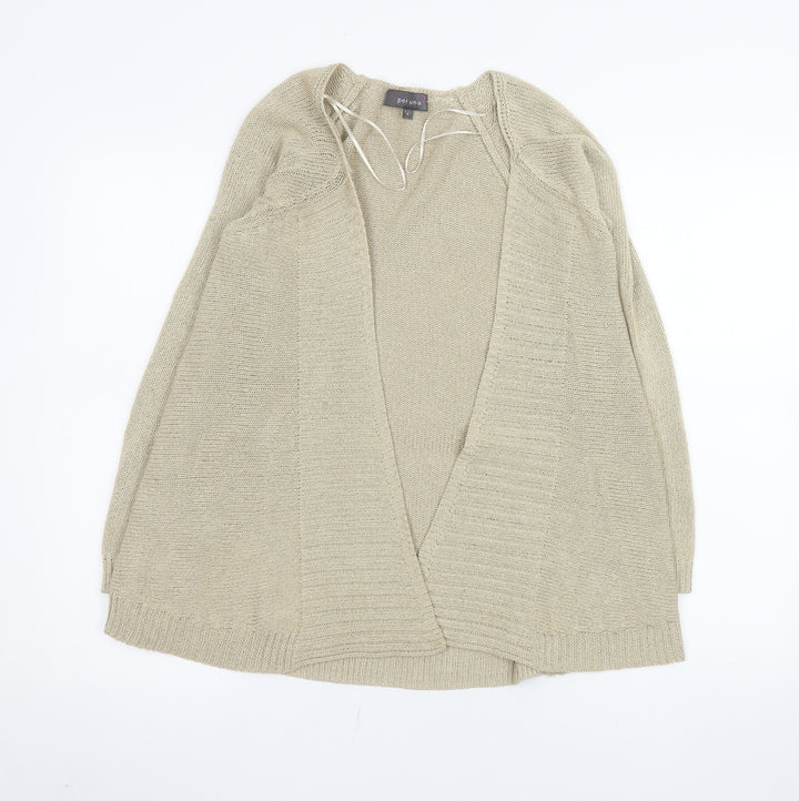 Marks and Spencer Per Una Women’s Beige Size 8 Open Knit Cardigan