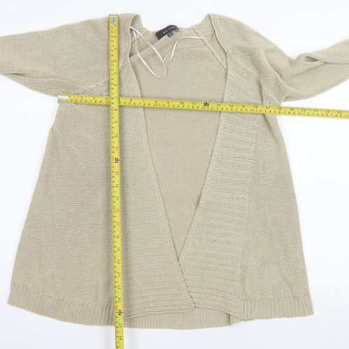 Marks and Spencer Per Una Women’s Beige Size 8 Open Knit Cardigan