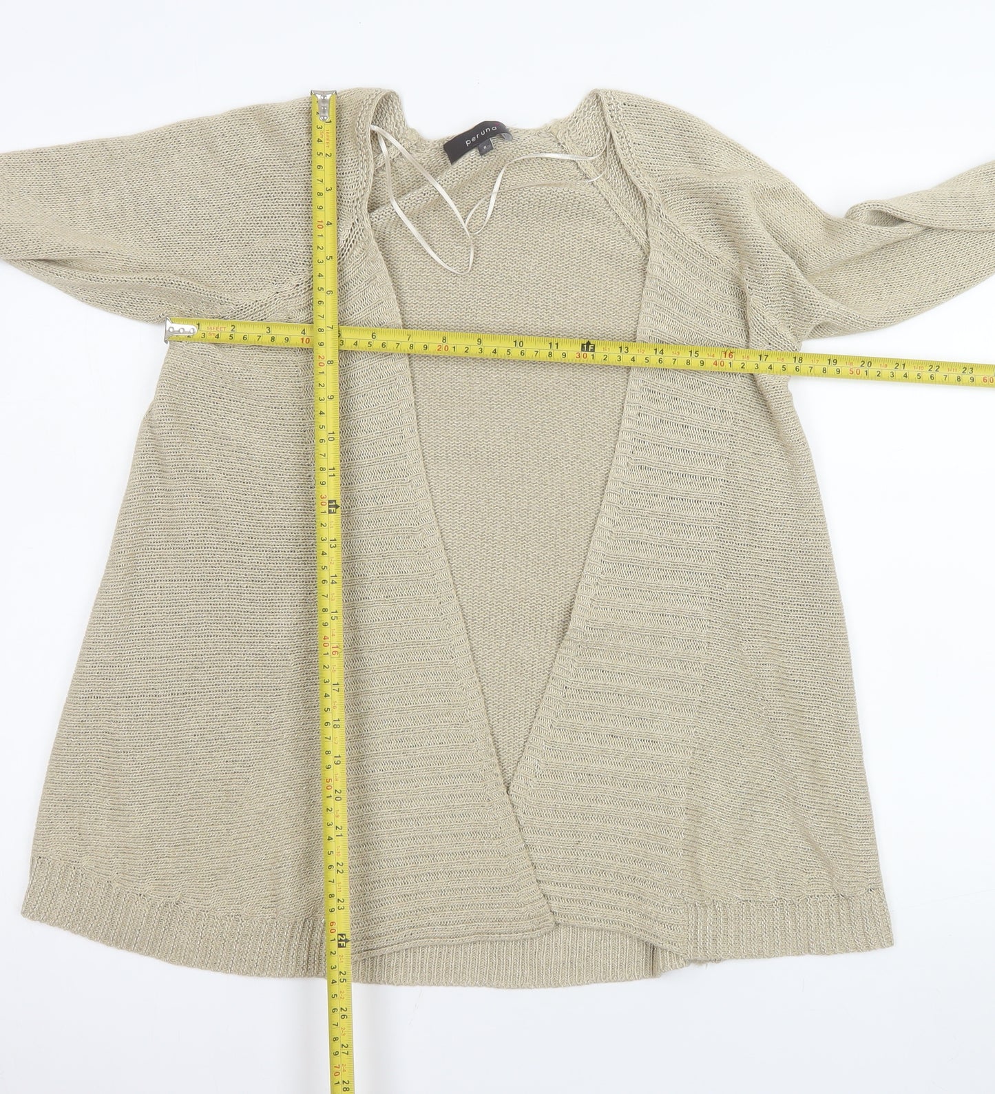 Marks and Spencer Per Una Women’s Beige Size 8 Open Knit Cardigan