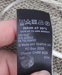 Marks and Spencer Per Una Women’s Beige Size 8 Open Knit Cardigan