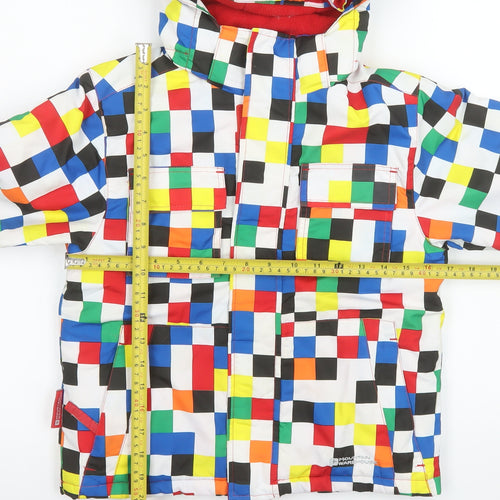 Mountain Warehouse Girls Multicoloured 7-8 Years Ski Jacket Waterproof Hooded