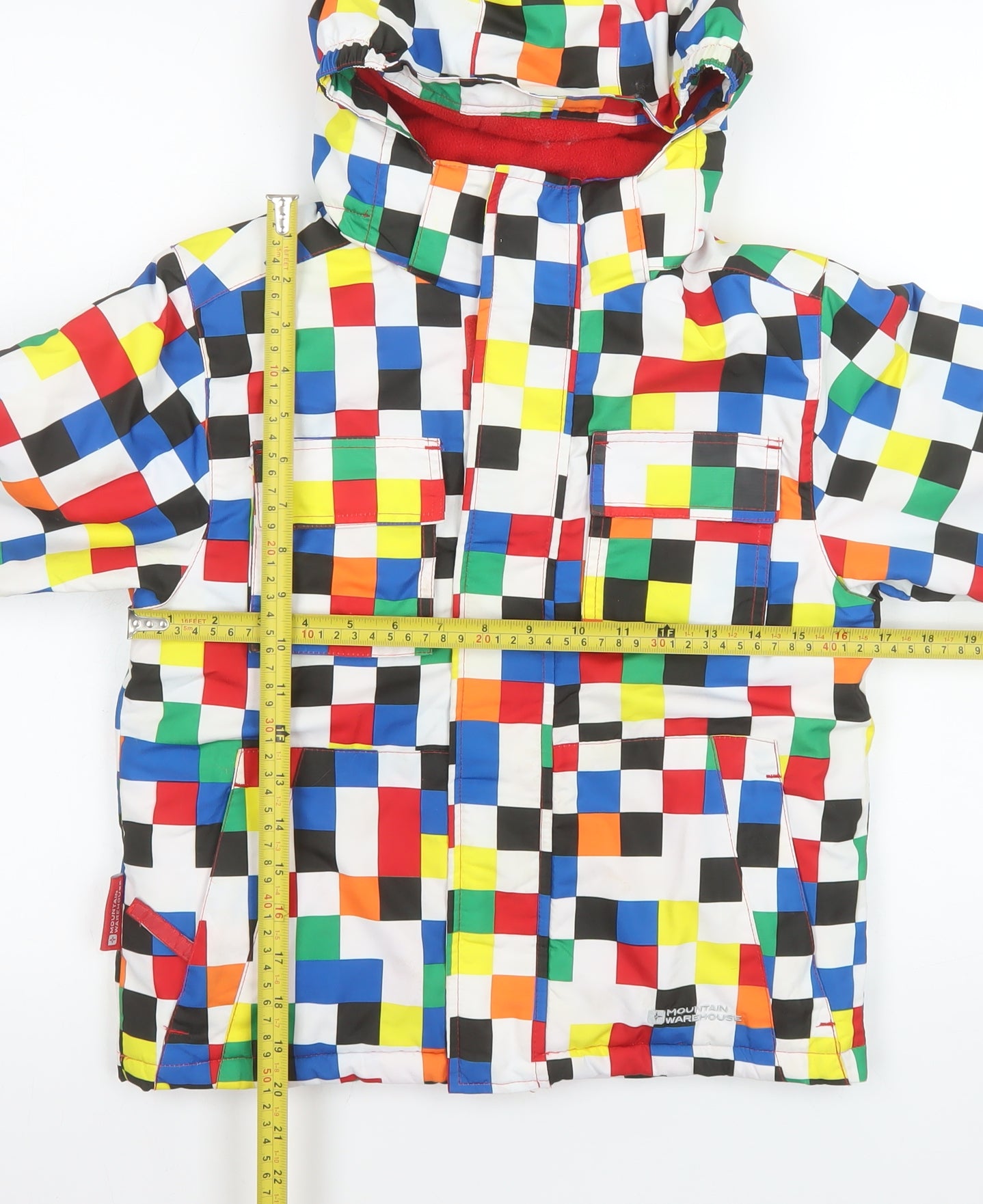 Mountain Warehouse Girls Multicoloured 7-8 Years Ski Jacket Waterproof Hooded