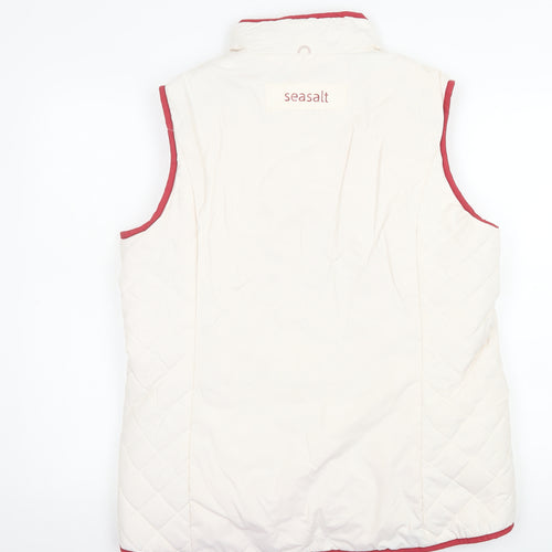 Seasalt Cornwall Womens Ivory Quilted 3-in-1 Padded Gilet Size 16