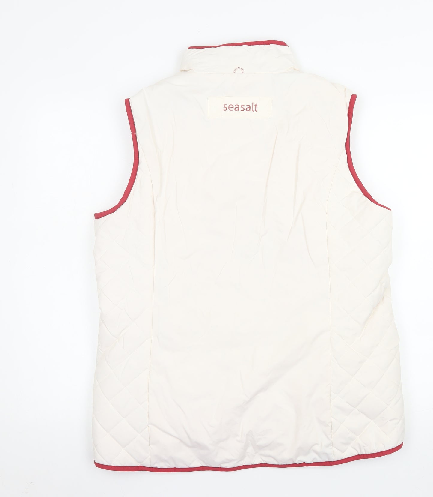 Seasalt Cornwall Womens Ivory Quilted 3-in-1 Padded Gilet Size 16