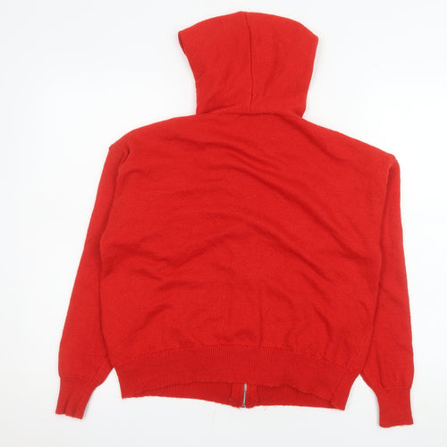 Fashion Nova Women's Red XS Hooded Full Zip Jumper