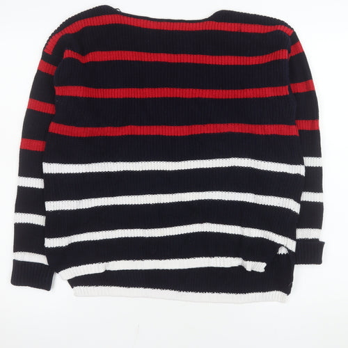 Marks and Spencer Women's Multicoloured Striped Cotton Jumper M