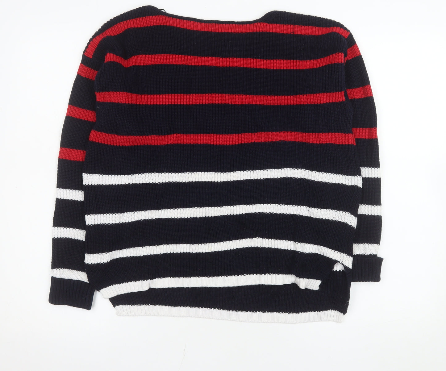 Marks and Spencer Women's Multicoloured Striped Cotton Jumper M