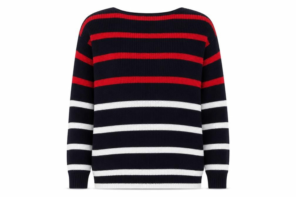 Front view of Marks & Spencer Women's Multicoloured Striped Cotton Jumper M
