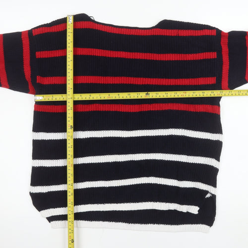 Marks and Spencer Women's Multicoloured Striped Cotton Jumper M