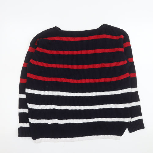 Marks and Spencer Women's Multicoloured Striped Cotton Jumper M