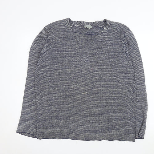 COS Men's Blue Cotton Knit Crew Neck Jumper Size M