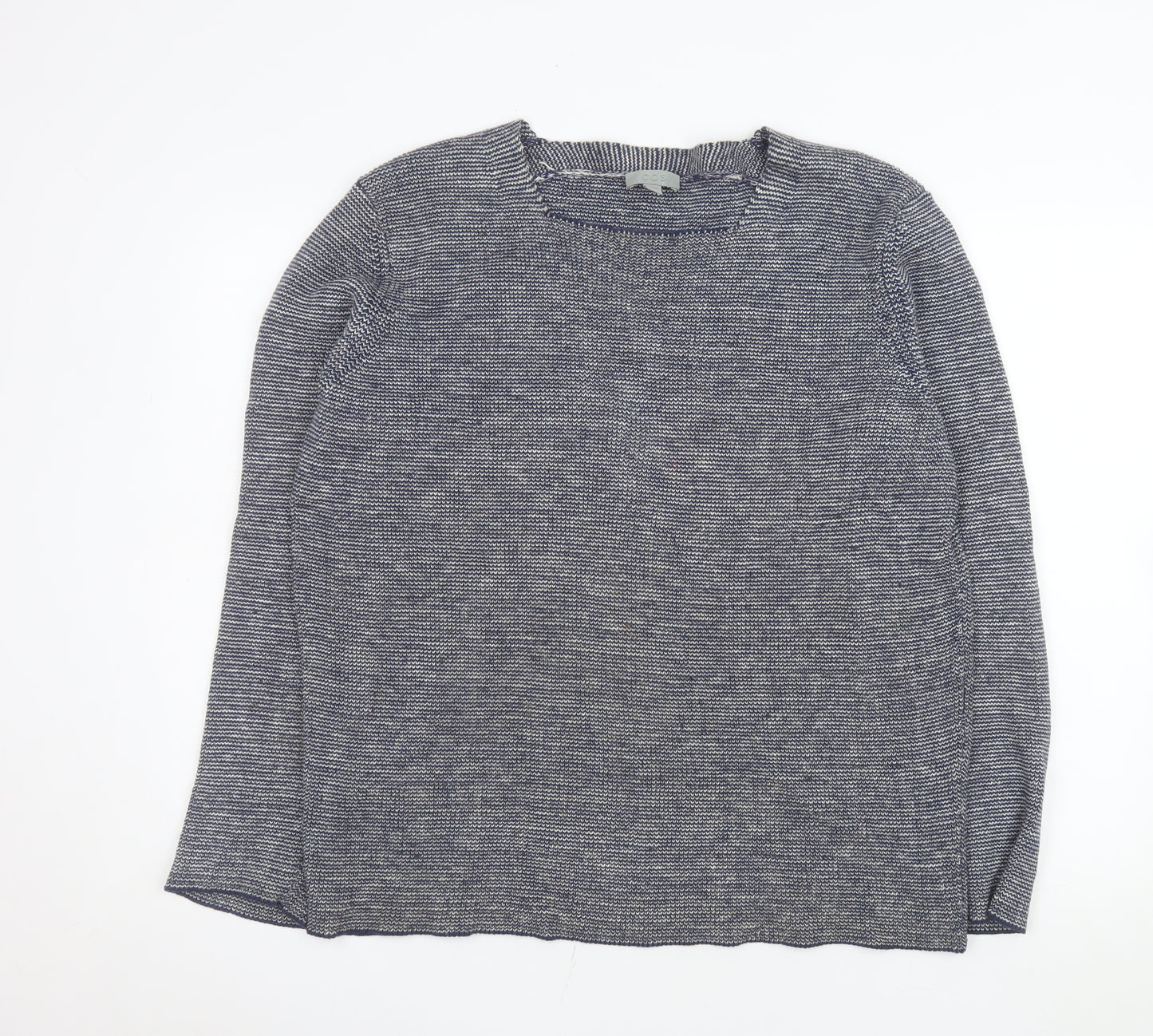 COS Men's Blue Cotton Knit Crew Neck Jumper Size M