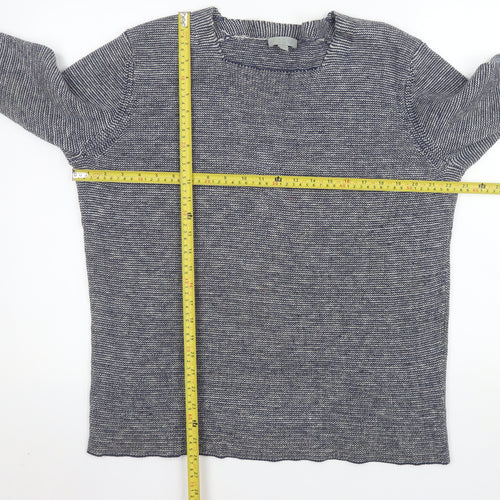 COS Men's Blue Cotton Knit Crew Neck Jumper Size M