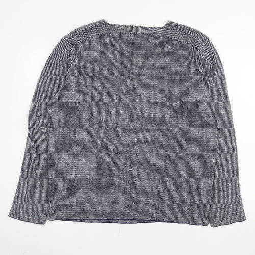 COS Men's Blue Cotton Knit Crew Neck Jumper Size M