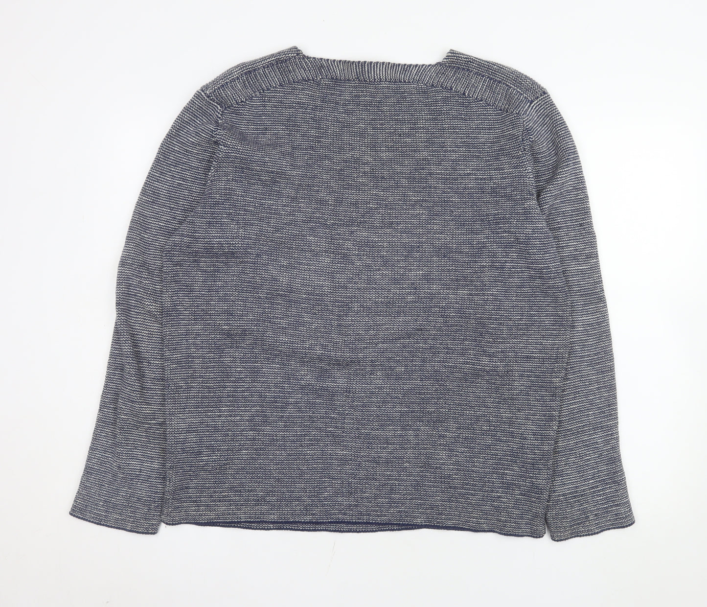 COS Men's Blue Cotton Knit Crew Neck Jumper Size M