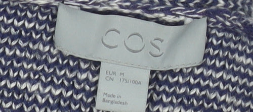 COS Men's Blue Cotton Knit Crew Neck Jumper Size M