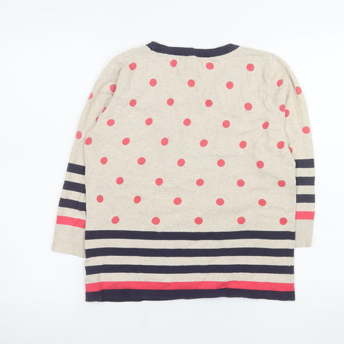 Marks and Spencer Per Una Women's Beige Polka Dot Top Size 12