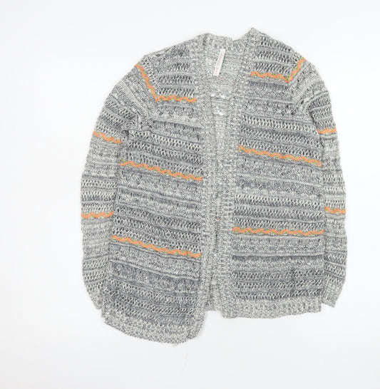 Xhilaration Women’s Grey Open Knit Boho Cardigan Size M