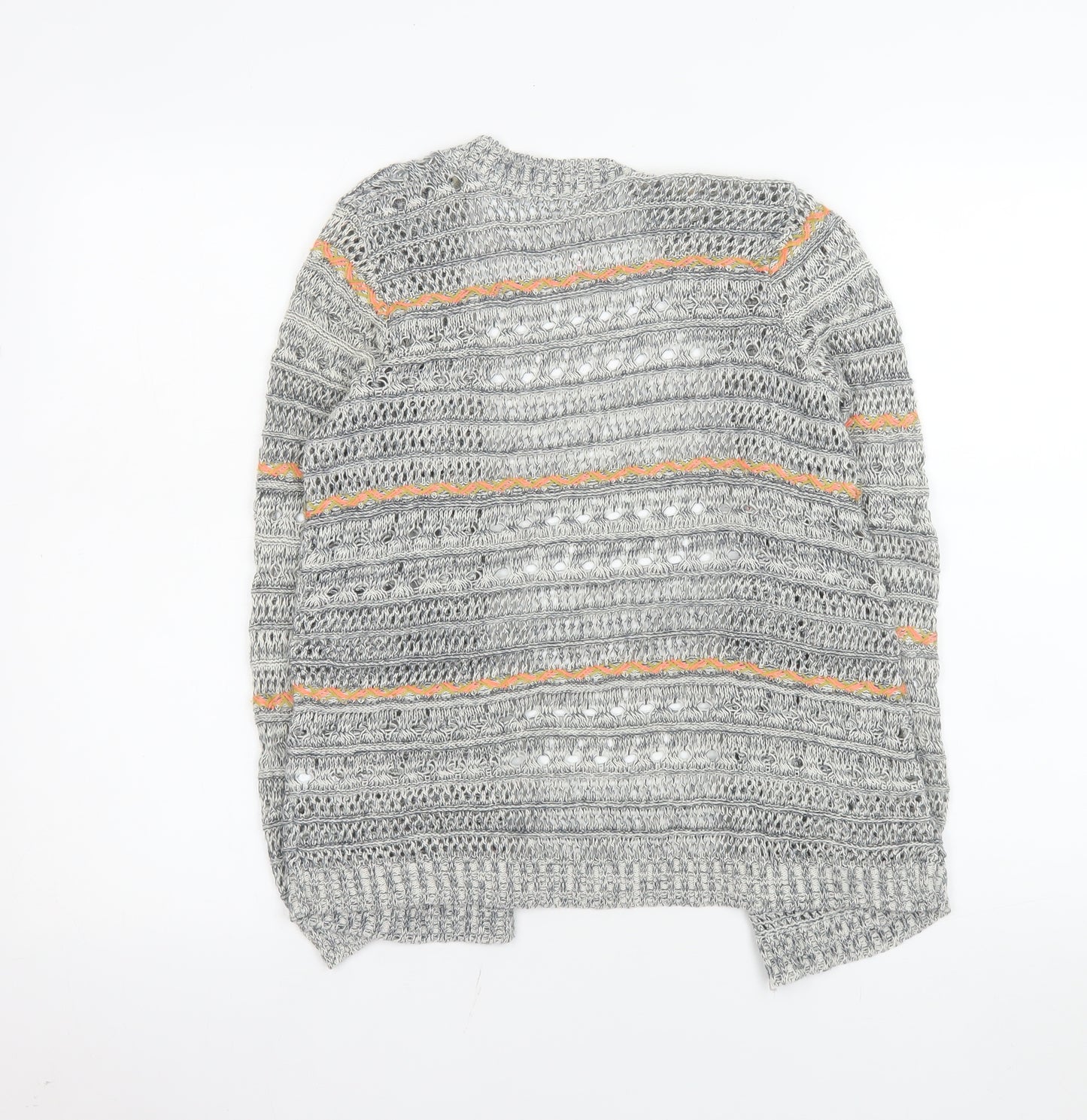 Xhilaration Women’s Grey Open Knit Boho Cardigan Size M