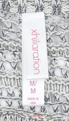 Xhilaration Women’s Grey Open Knit Boho Cardigan Size M
