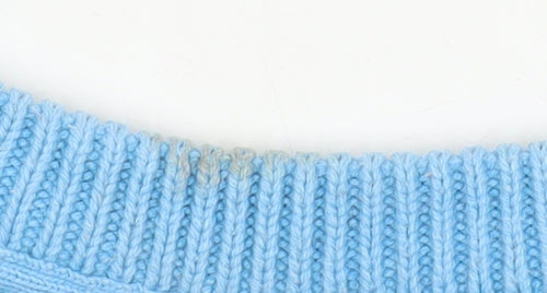 Mantaray Women Blue Cable-Knit Jumper Size 14 Cotton Blend