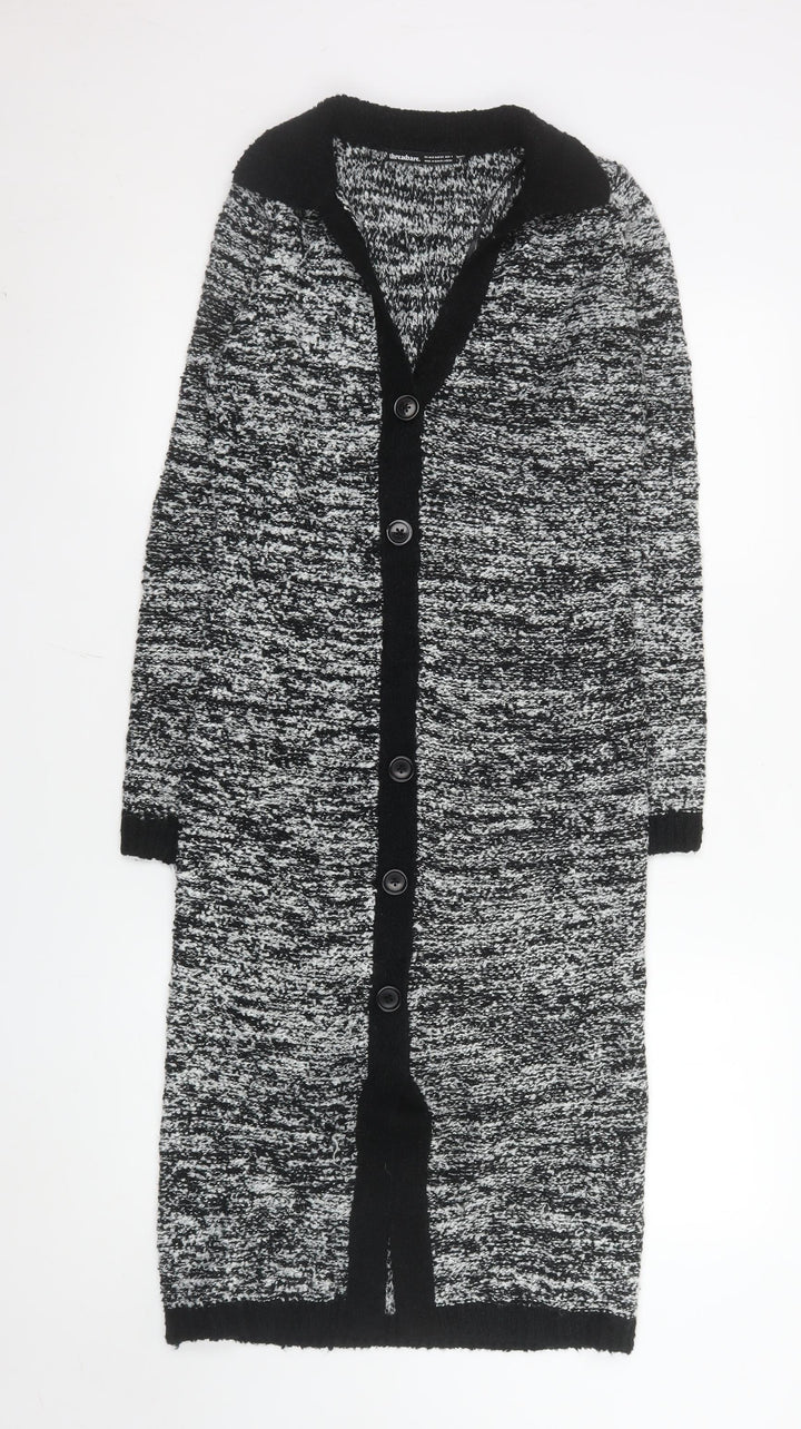 Threadbare Women’s Black Knit Collared Midi Shirt Dress Size 8