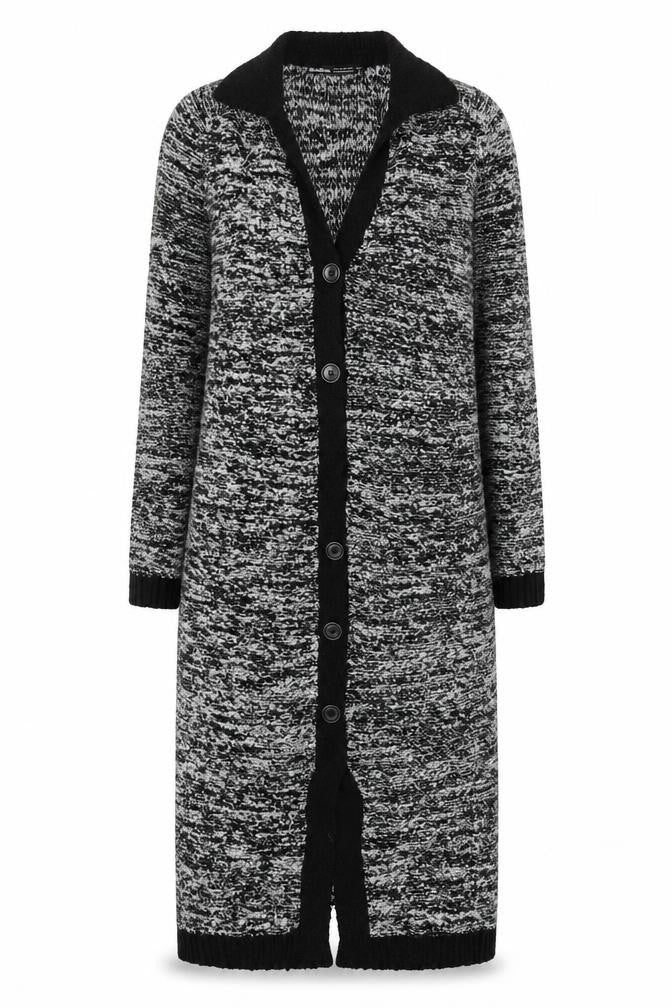 Front view of Threadbare Women’s Black Knit Collared Midi Shirt Dress, size UK 8