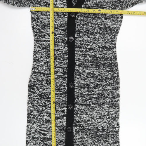 Threadbare Women’s Black Knit Collared Midi Shirt Dress Size 8