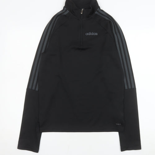 Adidas Men's Black XS Athletic 1/2 Zip Sports Sweatshirt