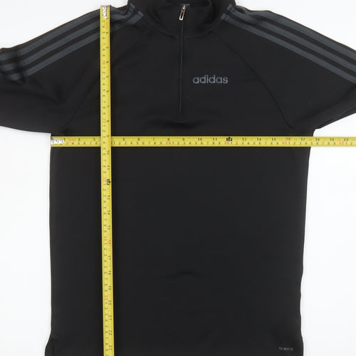 Adidas Men's Black XS Athletic 1/2 Zip Sports Sweatshirt