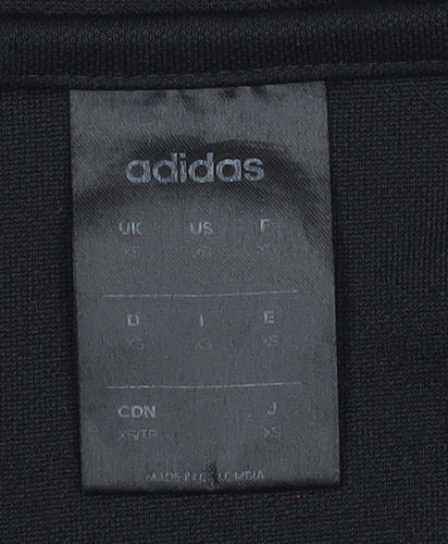 Adidas Men's Black XS Athletic 1/2 Zip Sports Sweatshirt