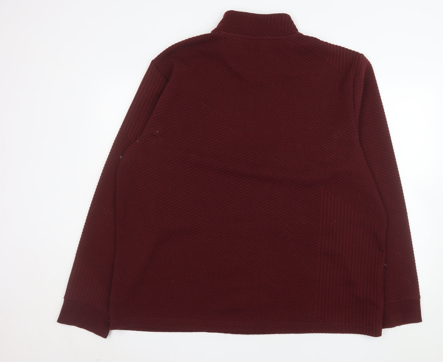 Matalan Men’s Red 1/4 Zip Mock Neck Pullover Sweatshirt 2XL