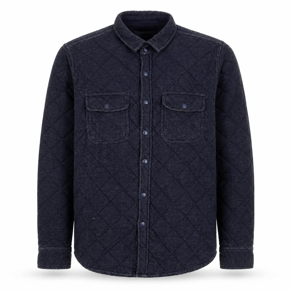 American Eagle Outfitters Men’s Blue Quilted Fleece Jacket XL Classic Fit