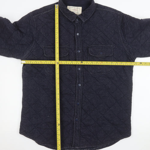 American Eagle Outfitters Men’s Blue Quilted Fleece Jacket XL Classic Fit