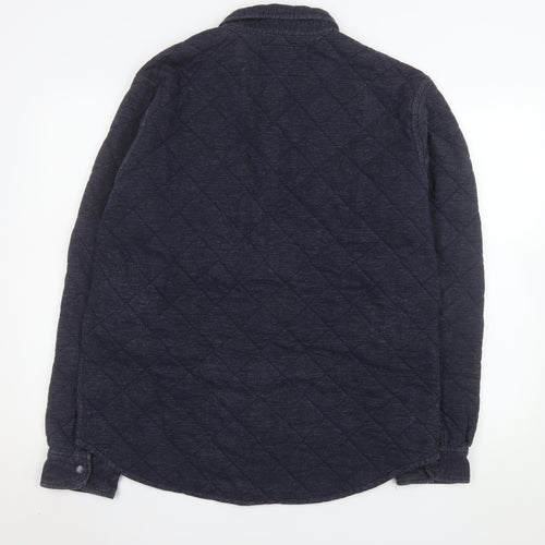 American Eagle Outfitters Men’s Blue Quilted Fleece Jacket XL Classic Fit