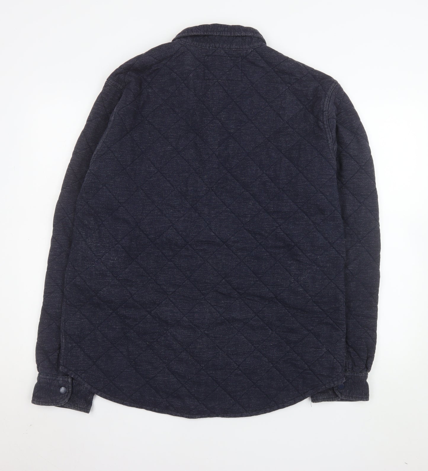 American Eagle Outfitters Men’s Blue Quilted Fleece Jacket XL Classic Fit