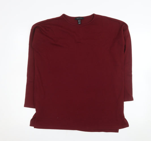 New Look Women's Red Long Sleeve Basic Jersey T-Shirt Size S