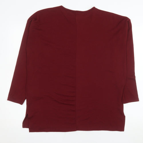 New Look Women's Red Long Sleeve Basic Jersey T-Shirt Size S