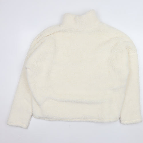 Marks and Spencer Women Ivory Fleece Pullover Sweatshirt XL