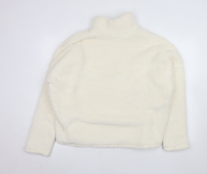 Marks and Spencer Women Ivory Fleece Pullover Sweatshirt XL