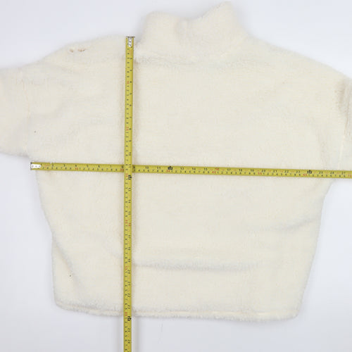 Marks and Spencer Women Ivory Fleece Pullover Sweatshirt XL