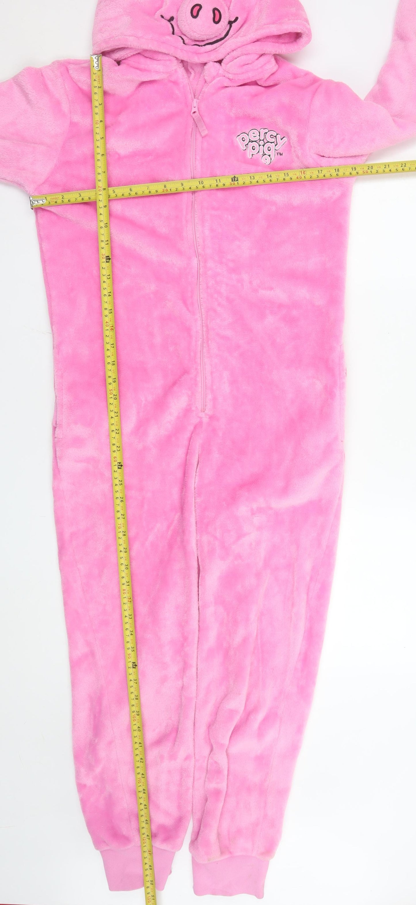 Marks and Spencer Women's Pink Percy Pig Fleece Onesie S Hooded Zip