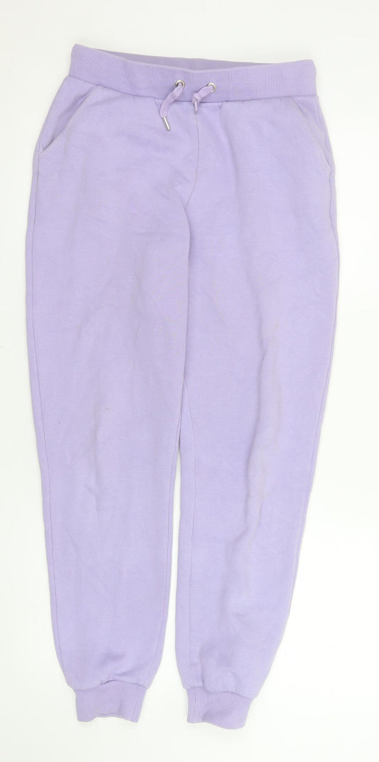 nu-in Women Purple Jogger Sweatpants S Cotton Blend Activewear