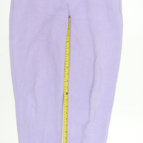 nu-in Women Purple Jogger Sweatpants S Cotton Blend Activewear