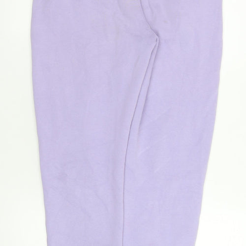 nu-in Women Purple Jogger Sweatpants S Cotton Blend Activewear