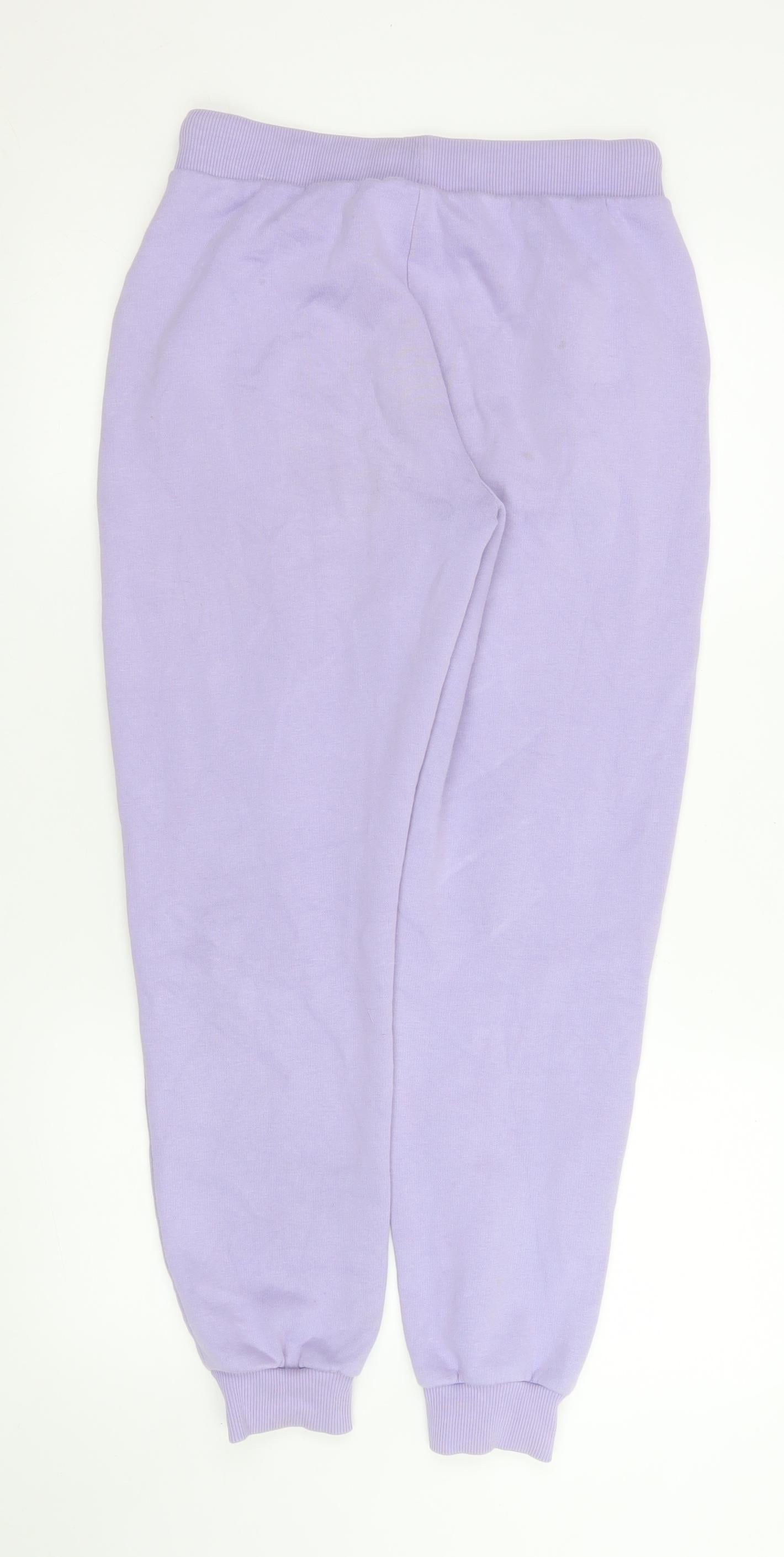 nu-in Women Purple Jogger Sweatpants S Cotton Blend Activewear