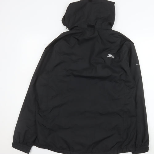 Trespass Womens Black Waterproof Hooded Rain Coat Jacket L